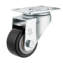 Medium Duty Polyurethane Wheel Caster (Black) (Flat Surface) (G2204)